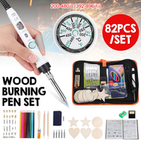 82pcs fer à souder électrique diy bois brûle stylo carft pyrographie outils kit