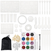83x Silicone résine moulage moule outils ensembles kit bricolage pendentif bijoux fabrication de bracelet