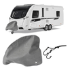 83x63cm couvercle de verrouillage attelage attelage couverture imperméable gris pour voiture remorque caravane