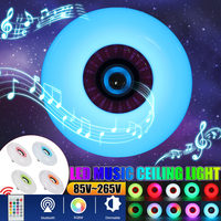 85-265V E27 Smart bluetooth LED Plafonnier RGB Musique Speeker Dimmable Lampe + Télécommande