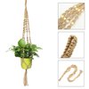 85cm chanvre jute corde plante cintre fleur pot titulaire macramé panier suspendu avec perle