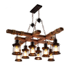 85V-265V E27 Pendentif en bois industriel plafonnier lustre décor à la maison
