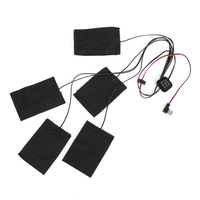 8.5W USB électrique feuille de chauffage vêtements réglable hiver coussins chauffants plus chaud