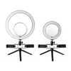 8, 7 / 12, 6 pouces LED Support de trépied à anneau vidéo dimmable avec clip de téléphone miroir 2 pour le streaming en di