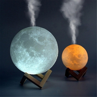 880ML 3D LED Night Light Humidifier Lampe Moon
