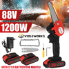 88V 4 pouces scie à chaîne électrique sans fil à une main scie à chaîne pour le travail du bois avec 1/2 Batteries
