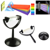 8cm Optical Glass Triangulaire Triple Prism Physics Enseigner Light Spectrum with Stand
