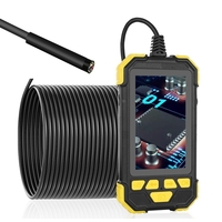 8mm 1080P HD Caméra endoscope dobjectif 4, 3 pouces IPS Pipeline industriel ultra-clair avec écran Fil dur étanche p