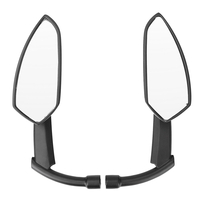 8MM 10MM Miroirs de rétroviseurs arrière à lame CNC noir pour Harley Dyna Heritage Softail Sportster
