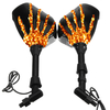 8mm 10mm Pair Skull Hand LED Turn Signal Miroirs de moto pour Harley Cruiser
