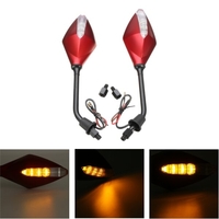 8mm 10mm Par Motorcycle Retroviseurs Side Wind 12V LED Indicator Light Turn Signal