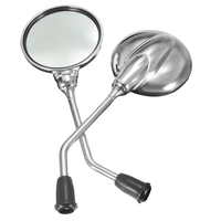 8mm Chrome Vue arrière arrière Vue arrière Miroirs latéraux Moto Dirt Bike