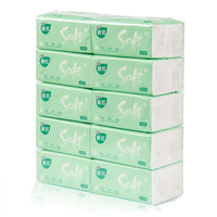 8Pack / Set Accueil Soft 3 couches de papier hygiénique en pâte de bois naturel Soft Papier pour le visage Ménage Kleene