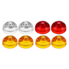 8Pcs / Set Indicateur Side + Car Tail Light Lamp Lens Cover Kit For Land Rover Defender