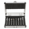 8pcs 1/4 pouce tige double fraise rotative carbure meurent meuleuse tête outil de meulage ensemble