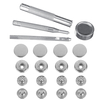 8pcs 15mm / 12.5mm Boutons-pression à pression Bouton pression Studper avec kit de fixation