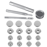 8pcs 15mm / 12.5mm Boutons-pression à pression Bouton pression Studper avec kit de fixation