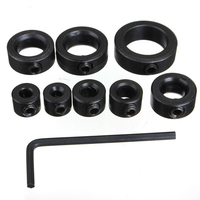 8pcs 3-16MM Profondeur De Larbre De Butée De Colliers Anneau Anneau Set Forets À Bois