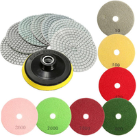 8pcs 4 pouces 50 à 3000 plaquettes grain de polissage de diamants pour la pierre de granit marbre béton