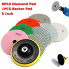 8pcs 4 pouces pads 30-3000 grain diamant de polissage avec garniture d