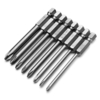 8pcs 75mm magnétique hexagonal long tournevis cruciforme ensemble