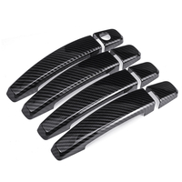 8Pcs En Plastique En Fiber De Carbone Look 4 Poignée De Porte Couverture Garniture Pour Chevy Cruze / Malibu / Camaro /