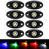 8pcs LED éclairage de dessous de pont atmosphère lampes de décoration offroad voiture camion bateau campeur SUV 6000K ét