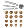 8pcs or 15mm / 12.5mm boutons-pression à pression bouton-poussoir à bouton-pression avec kit de fixation