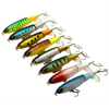 8pcs plastiques de leurre de pêche mouche appât 3D anneaux plats oeil de poisson mouches de pêche dappâts artificie