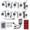 8Pcs RGB 48 LEDs Rock Car Decoration Lights Truck Bed Under Body Light Kit + IR Remote Control