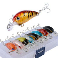 8Pcs Rush Sale Fishing Tackle Retail High-Quality Fishing Lure 4.5mm 4g Crankbait Plastic Doubel Hooks For Pike and Bass