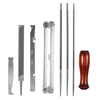 8pcs Tronçonneuse Kit daffûtage 4.0 + 4.8 + 5.5mm Limes rondes Lime plate 15 mm