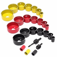 8pcs trou de scie découpe réglée avec du bois de clé hexagonale coupe de fer en alliage