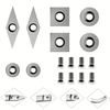 8Pcs Tungsten Carbide Cutters Inserts Set for Wood Lathe Turning Tools WenCrew Universal Carbide Tip Tipped Cutter Tool