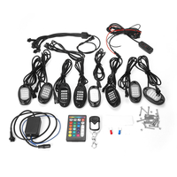 8PCS Underglow RGB LED Rock Lights Neon 8Pods LED Light Off-Road UTE ATV Bateau