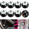 8pcs Universal Car Truck Motor Bike Pool 8 Ball Tire Air Valve Tige Casquettes Roue Rim Caps Bolt