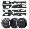 8pcs voiture fibre de carbone accoudoir poignée autocollant décoration pour MITSUBISHI