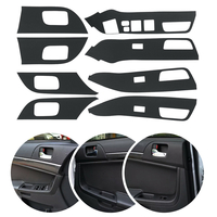 8pcs voiture fibre de carbone accoudoir poignée autocollant décoration pour MITSUBISHI