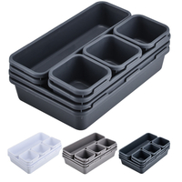 8 pièces divers boîtes de rangement en plastique ensemble vêtements sous-vêtements cravates chaussettes tri diviseur cos