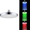 8poucesLEDContrôledela température Pluie Pomme de Douche Placage dEau Fini Montage Mu