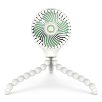 8W 2200mAh Octopus déformation siège de voiture arrière tableau de bord ventilateur type rond Protable