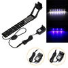 8W 33cm Bleu et Blanc LED Lampe de réservoir de poissons daquarium réglable Clip Super Slim sur la lumière