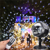8W Neige Tomber Déménagement Télécommande LED Projecteur Stade Lumière De Noël Outddor Garden Party Lampe
