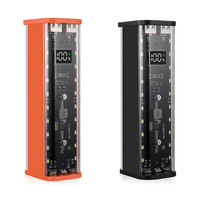 8x18650 DIY Power Bank Case PD22.5W LED Screen Transparent Battery Storage Shell for Huawei Xiaomi High Capacity Compati