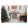 8x6FT Arbre de Noël Cheminée Blanc Couverture Photographie Toile de fond Studio Prop Fond