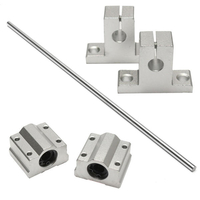 8xArbre de rail linéaire 300mm avec supports d