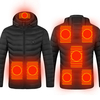 8 zones de chauffage USB manteau chauffant électrique unisexe veste à capuche chaude dhiver