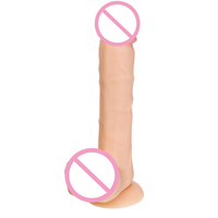 9 `` gros gode imperméable silicone réaliste Dick Dick flexible jouets sexuels féminins remplacent les hommes