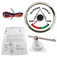 9-32V 52mm indicateur dangle marin de bateau 0-190 ohm avec capteur dangle de gouvernail réglé 8 rétro-éclaira