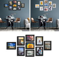 9 Pcs DIY Multi Photo Frame Set Hanging Picture Modern Display Wall Art Home Decorations